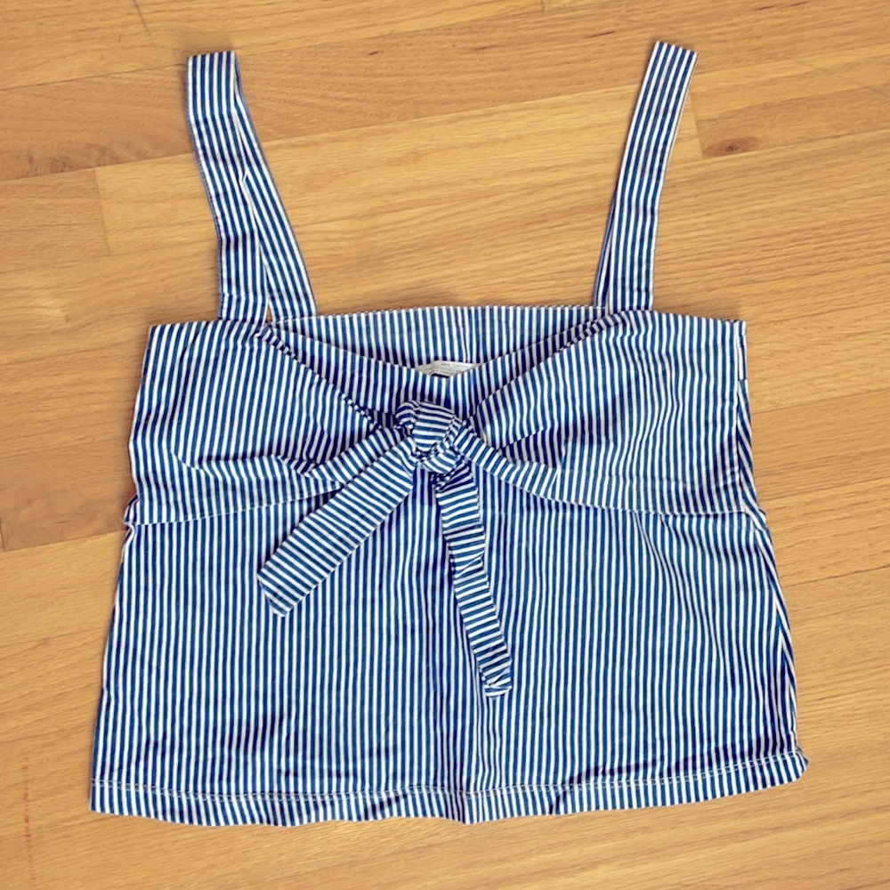 Zara strips top, S, 100% Cotton, Blue & White